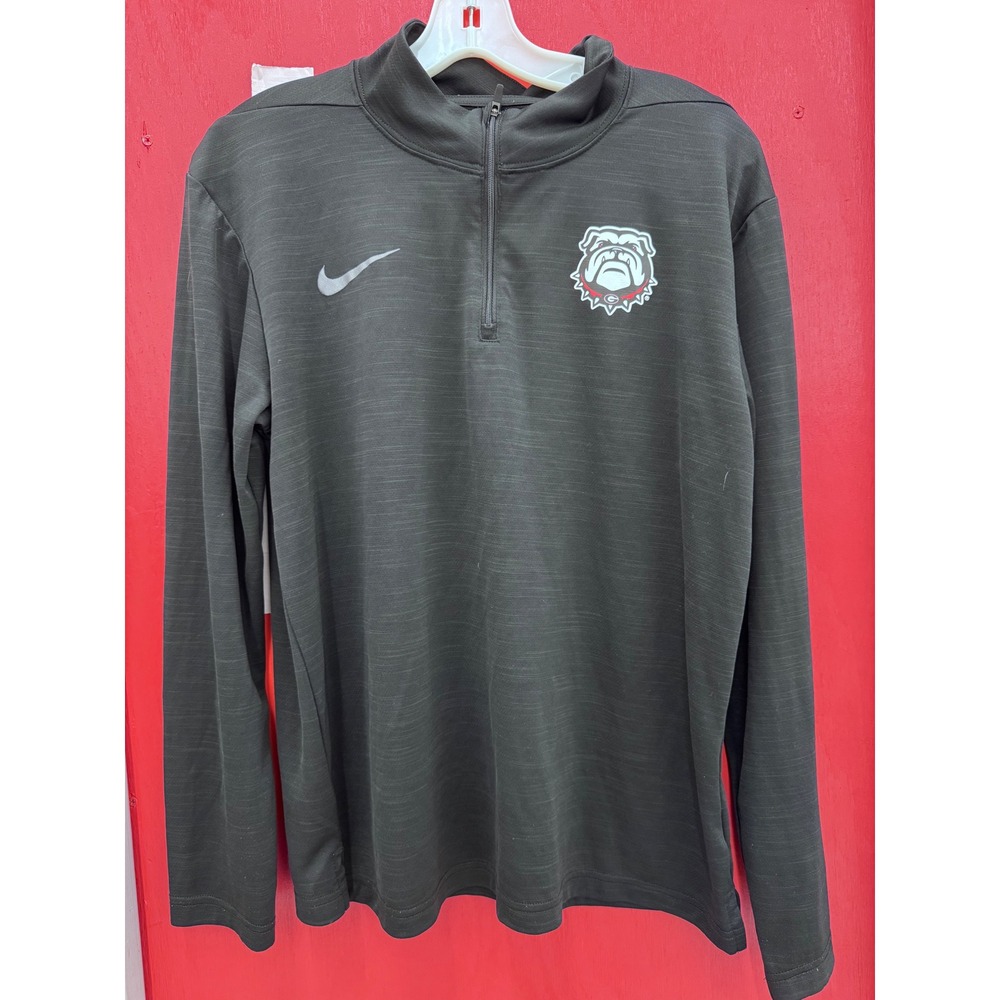 Nike Dri Fit Men's Medium Quarter‎ Zip Pullover Georgia Bulldogs UGA Shirt